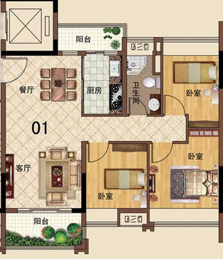 嫩草蜜桃在线视频陶瓷砖应用效果：大沥碧桂园·华府01户型蜜桃APP污污污下载效果鉴赏