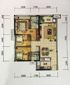 佛山美的花湾城3座01、02单元4座01、02、04单元90.00㎡